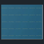 Blue Gold Professional Trendy Minimalist Name Wrapping Paper<br><div class="desc">Represent yourself with this modern,  elegant design. This template can be customised to meet all professional occupations.</div>