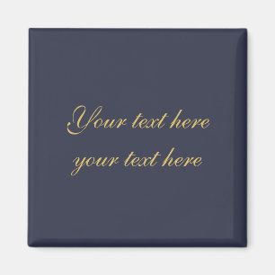 Blue Gold Professional Trendy Minimalist Own Text Magnet