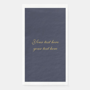 Blue Gold Professional Trendy Minimalist Own Text Napkin