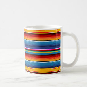 Blue Gold Red Mexican Sarape Coffee Mug
