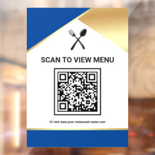 Blue Gold Restaurant Digital QR Code Menu