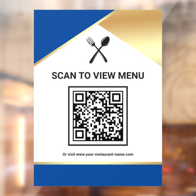 Blue Gold Restaurant Digital QR Code Menu (Sheet 2)