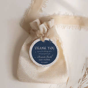 Blue Gold  Sky Magic Woodland Animal Baby Shower Favour Tags