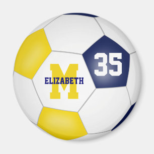 blue gold soccer team colours magnet