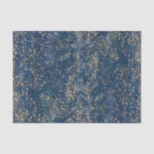 Blue & Gold Splatter Glam Modern Tissue Paper