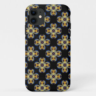 Blue gold star endless pattern iPhone 11 case