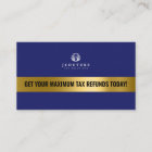 Blue & Gold Tax Preparer Accounting Business Card