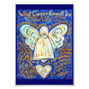 Blue & Gold What Cancer Cannot Do Photo Print