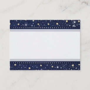 Blue Gold & White Star BLANK Wedding Seating CardS