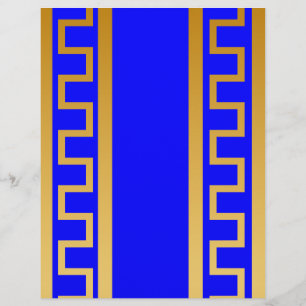 Blue golden pattern flyer