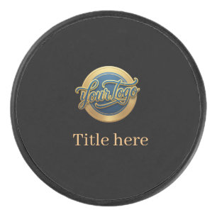 blue golden your logo business title website edita hockey puck