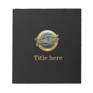 blue golden your logo business title website edita notepad
