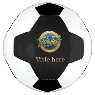 blue golden your logo business title website edita soccer ball