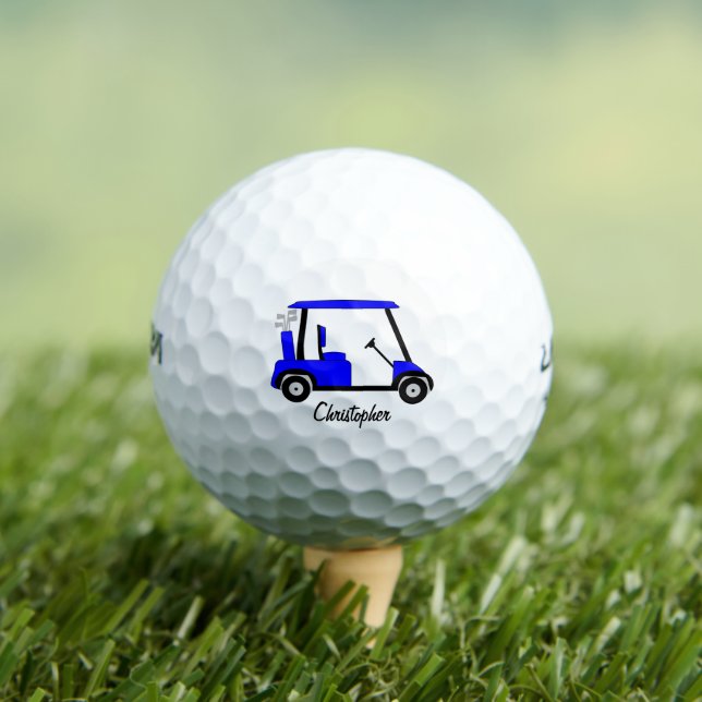 Blue Golf Buggy Design Balls (Insitu Tee)