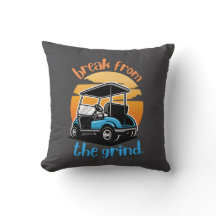 Blue Golf Cart BFTG Pillow