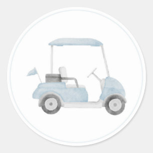 Blue golf cart sticker