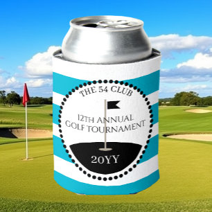 Blue Golf  Club Logo Name Can Cooler