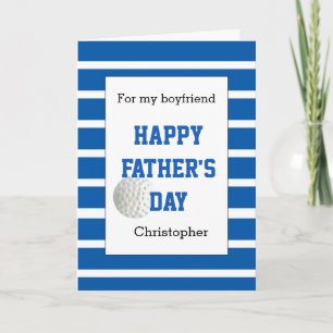 Blue Golf Father's Day Boyfriend Card