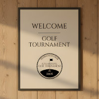 Blue Golf Tournament Welcome Poster