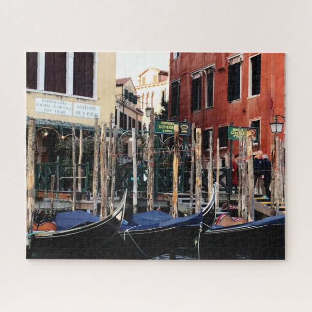 Blue Gondolas on The Grand Canal in Venice Jigsaw Puzzle (Horizontal)