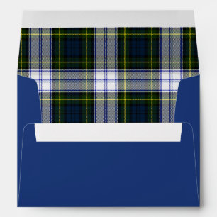 Blue Gordon Dress Plaid Lined Wedding Envelope