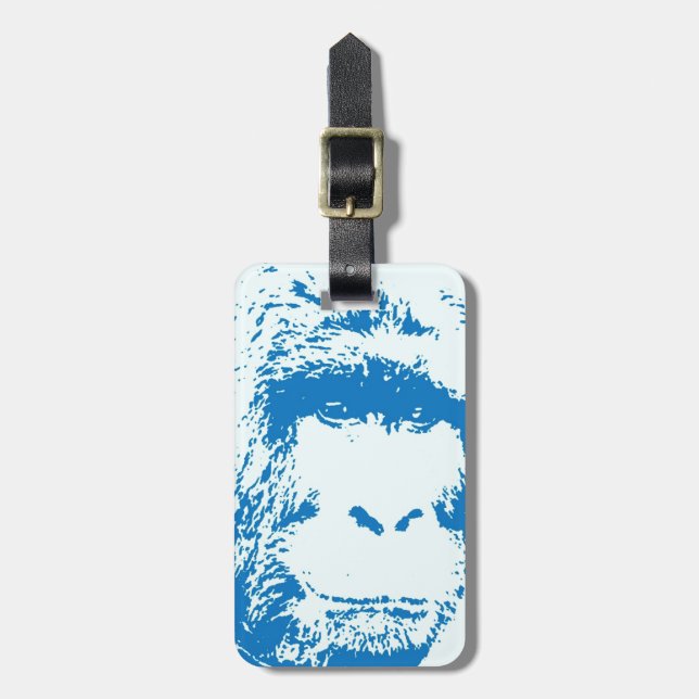 Blue Gorilla Luggage Tags (Front Vertical)