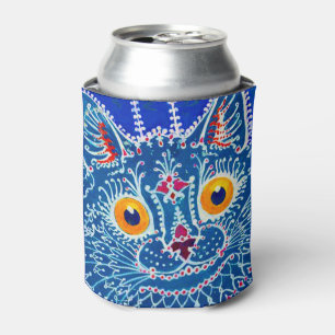 Blue Gothic Cat Can Cooler
