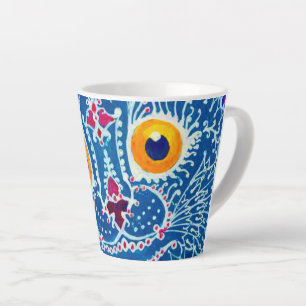 Blue Gothic Cat Latte Mug