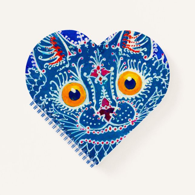 Blue Gothic Cat Notebook (Front)