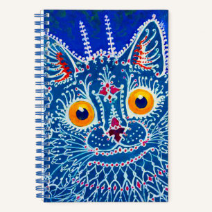 Blue Gothic Cat Notebook