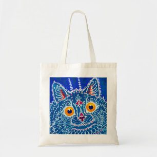 Blue Gothic Cat Tote Bag