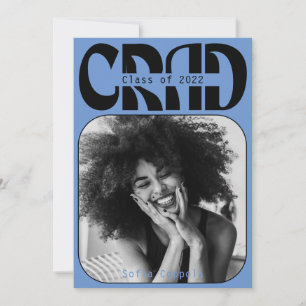 Blue Gothic modern Typography Graduation 2022 Invi Invitation