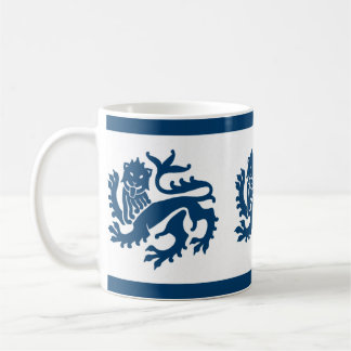 Blue Gothic Revival Lions Mug