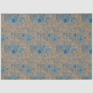 Blue Gothic Watercolor Hearts in web ephemera  Tissue Paper