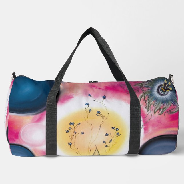 Blue Grace of Filigree Duffle Bag (Front)