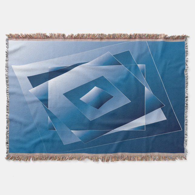 blue gradient 1 throw blanket (Front)