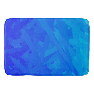 Blue Gradient Abstract  Bath Mat