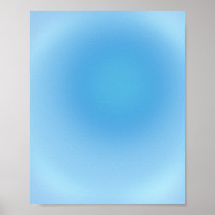 Blue Gradient Aura Poster