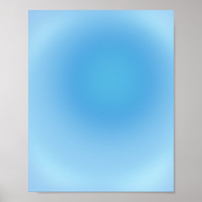 Blue Gradient Aura Poster (Front)