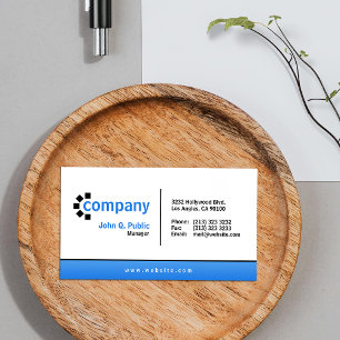 Blue Gradient Bottom Simple Modern Professional Business Card