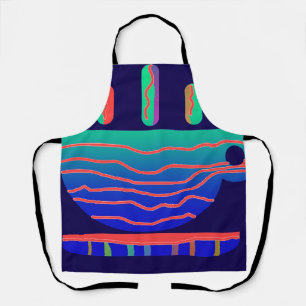Blue Gradient  Coffee Break  Apron