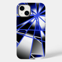 Blue Gradient Colour Fill Mechanical Drawing Mosai