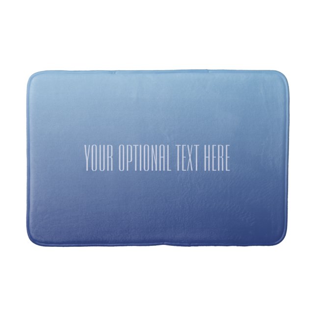 Blue Gradient custom text bath mats (Front)