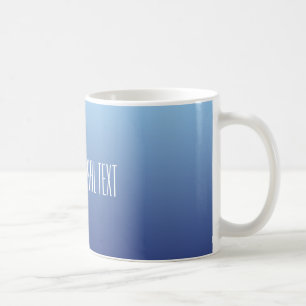 Blue Gradient custom text mugs