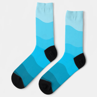 Blue gradient design socks