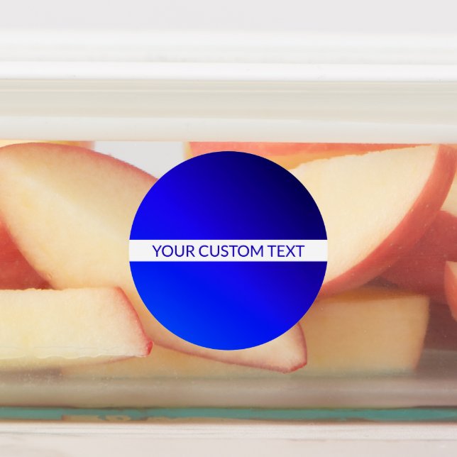 Blue Gradient & Editable Text on White Stripe (Affixed)