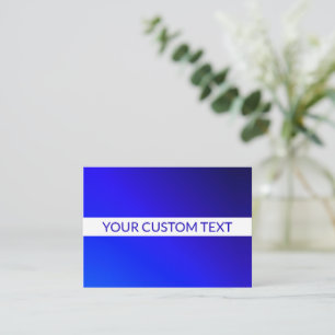 Blue Gradient & Editable Text on White Stripe Card