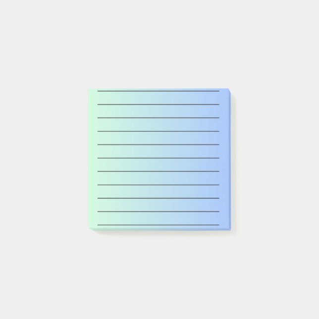 Blue Gradient Elegant Stationery Vibrant Post-it Notes (Front)