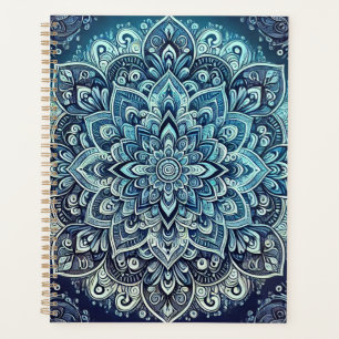 Blue Gradient Mandala Design Planner