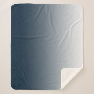 Blue gradient sherpa blanket